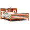 vidaXL Bookcase Bed without Mattress Wax Brown 200x200cm Solid Wood Pine