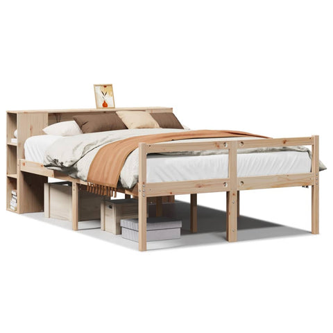vidaXL Bookcase Bed without Mattress 120x190 cm Small Double Solid Wood Pine