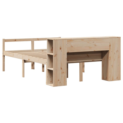 vidaXL Bookcase Bed without Mattress 120x190 cm Small Double Solid Wood Pine