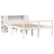 vidaXL Bookcase Bed without Mattress White 135x190 cm Double Solid Wood Pine
