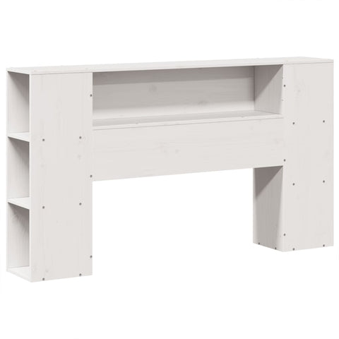 vidaXL Bookcase Bed without Mattress White 135x190 cm Double Solid Wood Pine