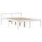 vidaXL Bookcase Bed without Mattress White 135x190 cm Double Solid Wood Pine