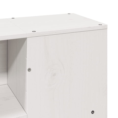 vidaXL Bookcase Bed without Mattress White 135x190 cm Double Solid Wood Pine