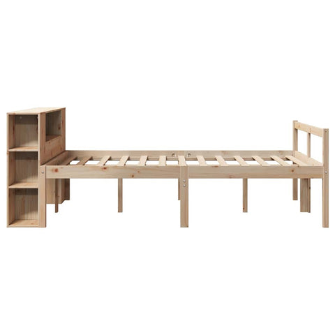 vidaXL Bookcase Bed without Mattress 140x190 cm Solid Wood Pine