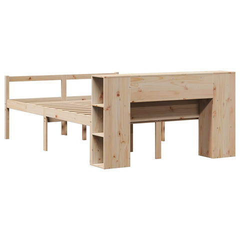 vidaXL Bookcase Bed without Mattress 140x190 cm Solid Wood Pine