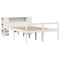 vidaXL Bookcase Bed without Mattress White 150x200 cm King Size Solid Wood Pine