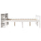 vidaXL Bookcase Bed without Mattress White 150x200 cm King Size Solid Wood Pine