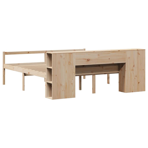 vidaXL Bookcase Bed without Mattress 180x200 cm Super King Solid Wood Pine