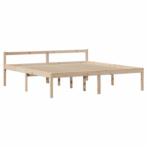 vidaXL Bookcase Bed without Mattress 180x200 cm Super King Solid Wood Pine