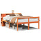vidaXL Bookcase Bed without Mattress Wax Brown 120x200 cm Solid Wood