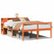 vidaXL Bookcase Bed without Mattress Wax Brown 150x200 cm King Size Solid Wood