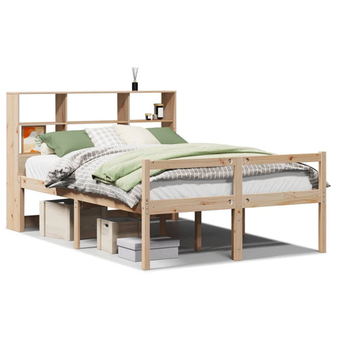 vidaXL Bookcase Bed without Mattress 120x190 cm Small Double Solid Wood Pine