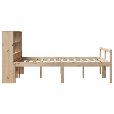 vidaXL Bookcase Bed without Mattress 140x190 cm Solid Wood Pine