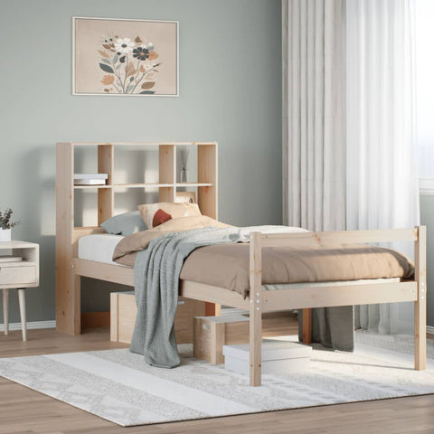 vidaXL Bookcase Bed without Mattress 100x200 cm Solid Wood Pine
