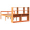vidaXL Bookcase Bed without Mattress Wax Brown 120x200 cm Solid Wood