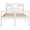 vidaXL Bookcase Bed without Mattress White 135x190 cm Doouble Solid Wood Pine