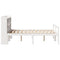 vidaXL Bookcase Bed without Mattress White 135x190 cm Doouble Solid Wood Pine