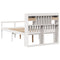 vidaXL Bookcase Bed without Mattress White 135x190 cm Doouble Solid Wood Pine