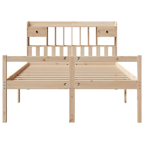 vidaXL Bookcase Bed without Mattress 140x190 cm Solid Wood Pine