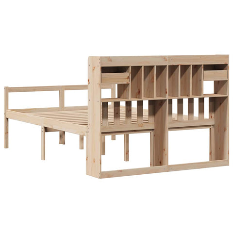 vidaXL Bookcase Bed without Mattress 140x190 cm Solid Wood Pine
