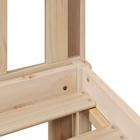 vidaXL Bookcase Bed without Mattress 140x190 cm Solid Wood Pine