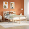 vidaXL Bookcase Bed without Mattress 140x190 cm Solid Wood Pine