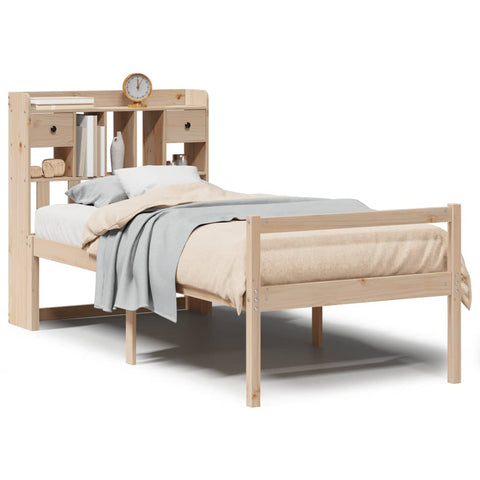 vidaXL Bookcase Bed without Mattress 100x200 cm Solid Wood Pine