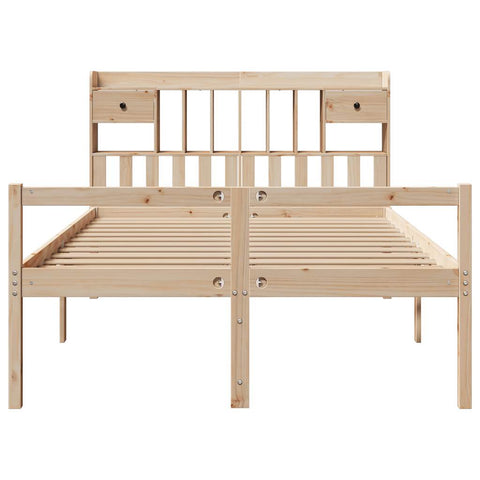 vidaXL Bookcase Bed without Mattress 140x200 cm Solid Wood Pine