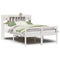 vidaXL Bookcase Bed without Mattress White 150x200 cm King Size Solid Wood Pine