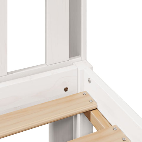 vidaXL Bookcase Bed without Mattress White 150x200 cm King Size Solid Wood Pine