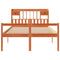 vidaXL Bookcase Bed without Mattress Wax Brown 150x200 cm King Size Solid Wood Pine