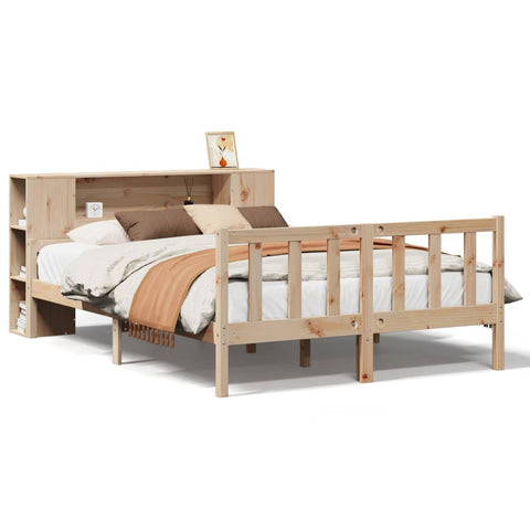 vidaXL Bookcase Bed without Mattress 120x190 cm Small Double Solid Wood Pine