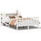 vidaXL Bookcase Bed without Mattress White 150x200 cm King Size Solid Wood Pine