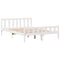 vidaXL Bookcase Bed without Mattress White 150x200 cm King Size Solid Wood Pine