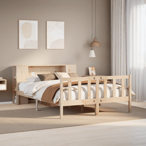 vidaXL Bookcase Bed without Mattress 160x200 cm Solid Wood Pine