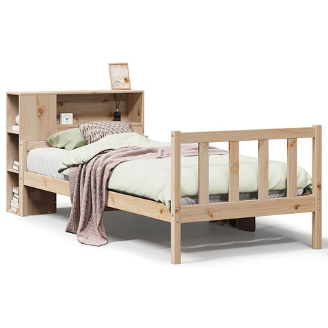 vidaXL Bookcase Bed without Mattress 90x190 cm Single Solid Wood Pine