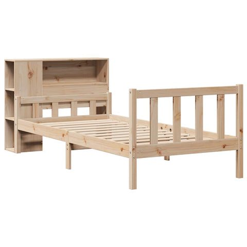 vidaXL Bookcase Bed without Mattress 90x190 cm Single Solid Wood Pine