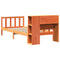 vidaXL Bookcase Bed without Mattress Wax Brown 75x190 cm Small Single Solid Wood