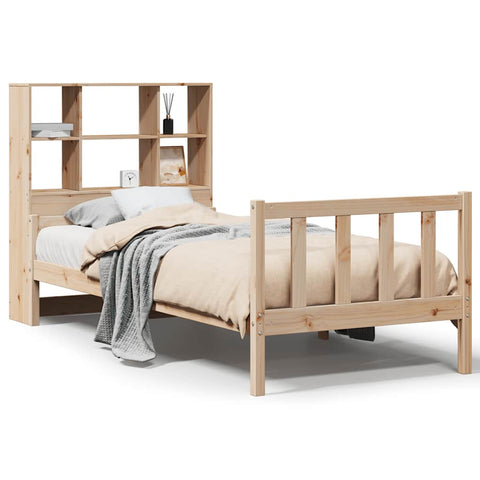 vidaXL Bookcase Bed without Mattress 90x190 cm Single Solid Wood Pine
