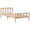 vidaXL Bookcase Bed without Mattress 90x190 cm Single Solid Wood Pine