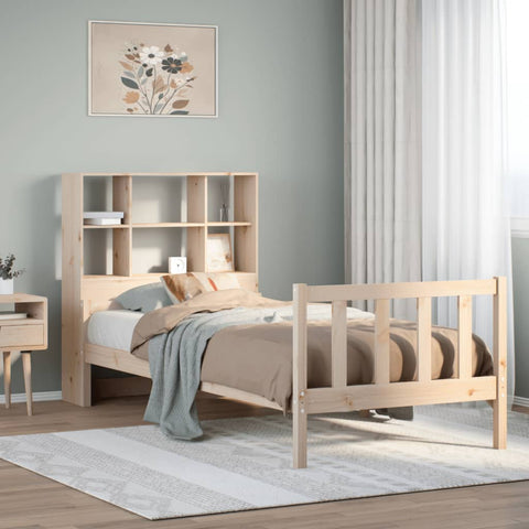 vidaXL Bookcase Bed without Mattress 90x190 cm Single Solid Wood Pine