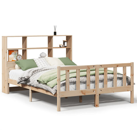 vidaXL Bookcase Bed without Mattress 120x190 cm Small Double Solid Wood Pine