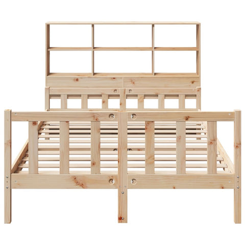 vidaXL Bookcase Bed without Mattress 120x190 cm Small Double Solid Wood Pine
