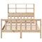 vidaXL Bookcase Bed without Mattress 120x190 cm Small Double Solid Wood Pine