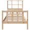 vidaXL Bookcase Bed without Mattress 100x200 cm Solid Wood Pine