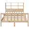 vidaXL Bookcase Bed without Mattress 160x200 cm Solid Wood Pine
