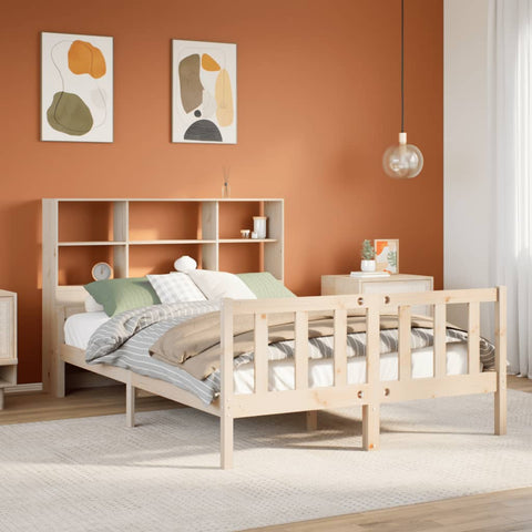 vidaXL Bookcase Bed without Mattress 160x200 cm Solid Wood Pine