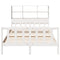 vidaXL Bookcase Bed without Mattress White 160x200 cm Solid Wood Pine