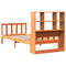 vidaXL Bookcase Bed without Mattress Wax Brown 75x190 cm Small Single Solid Wood