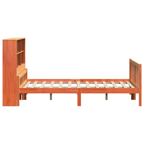 vidaXL Bookcase Bed without Mattress Wax Brown 160x200 cm Solid Wood